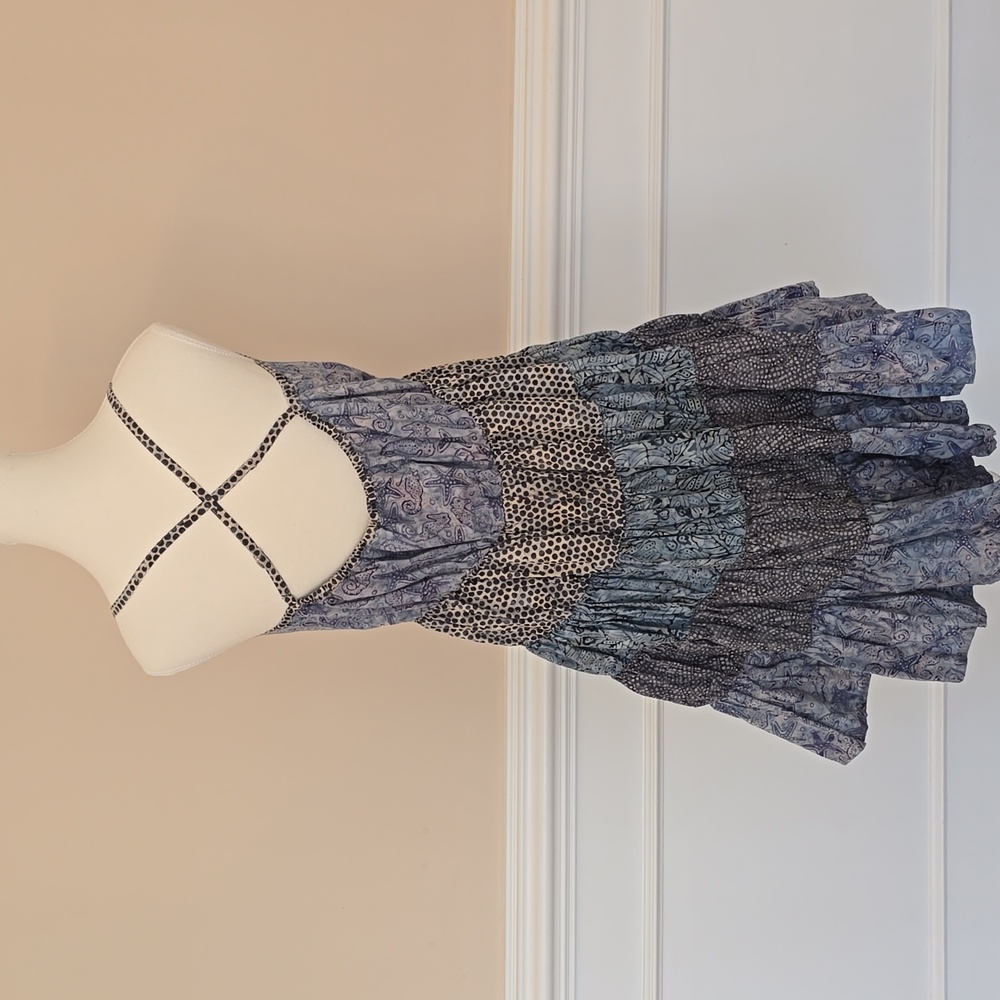 Tiered Batik Patchwork Dress - image 2